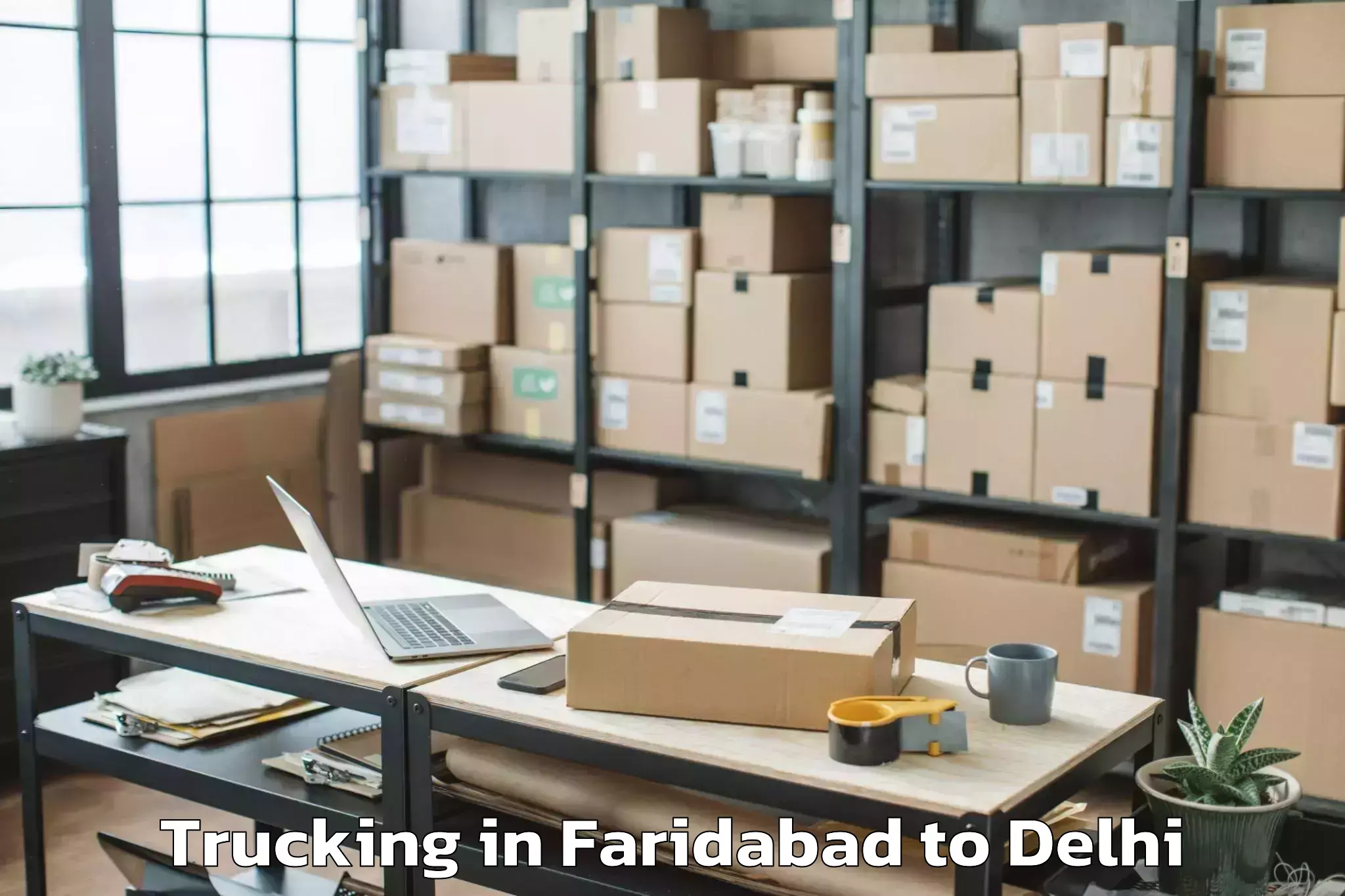 Book Faridabad to Sansad Marg Trucking Online